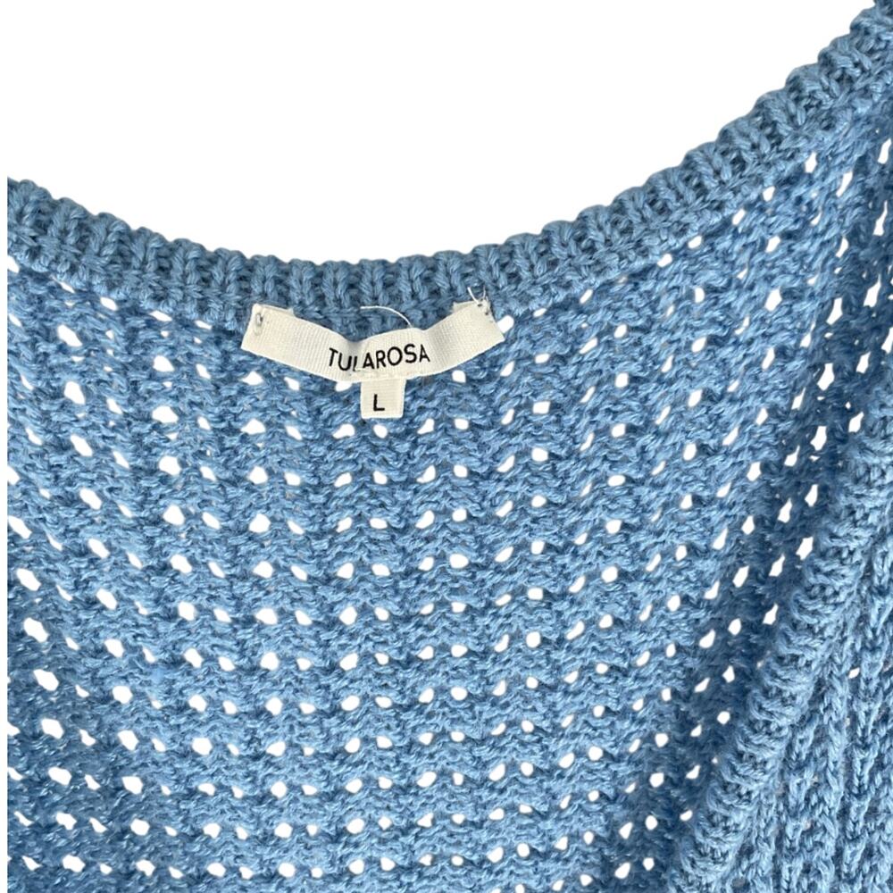 Tularosa Crochet Blue Cyrus Dress Size L - Picture 4 of 5